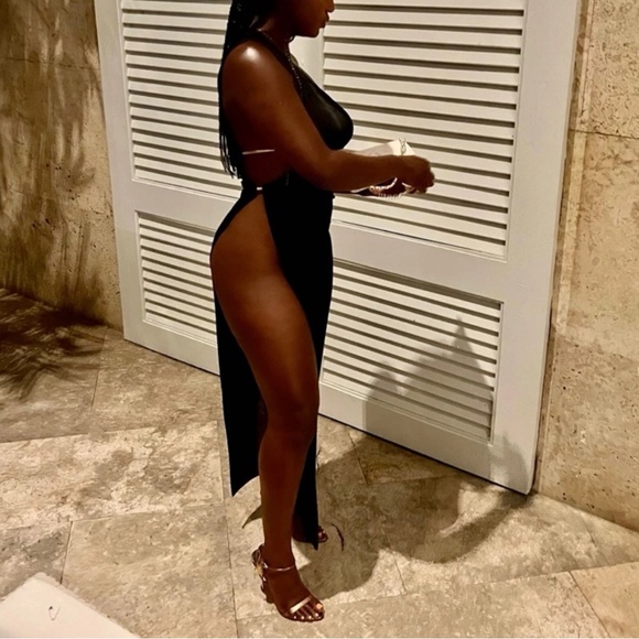 Amelia Maxi Cut Out One Shoulder Slit Thigh Dress - Picture 11 of 13